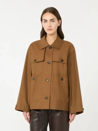 Vandafvisende twill-jakke, tobak