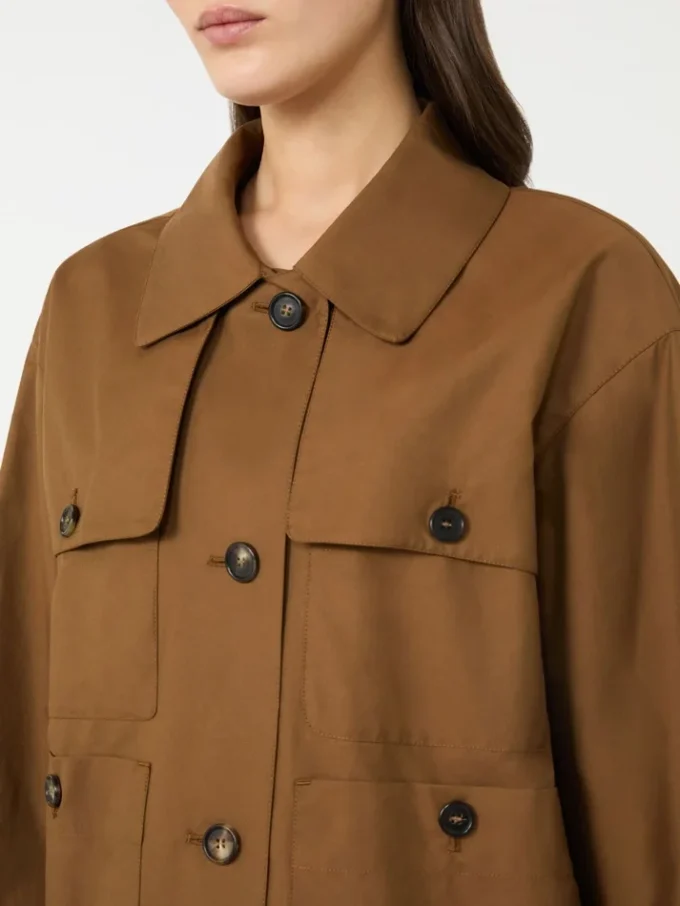 Vandafvisende twill-jakke, tobak