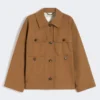 Vandafvisende twill-jakke, tobak