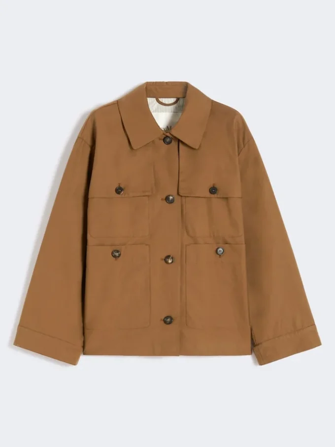 Vandafvisende twill-jakke, tobak