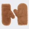 Vante i teddy-stof, kamel Vante i teddy-stof, kamel