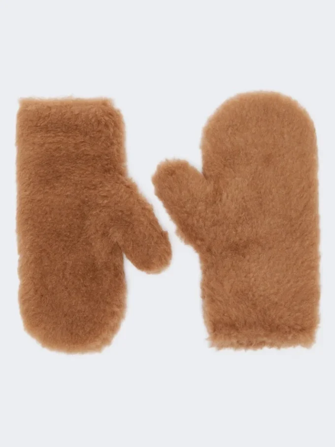 Vante i teddy-stof, kamel Vante i teddy-stof, kamel