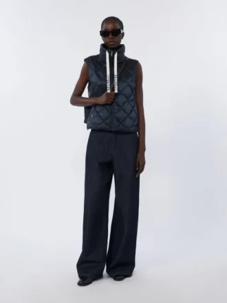 Vatteret, vandafvisende nylon-canvas-vest, midnatsblå
