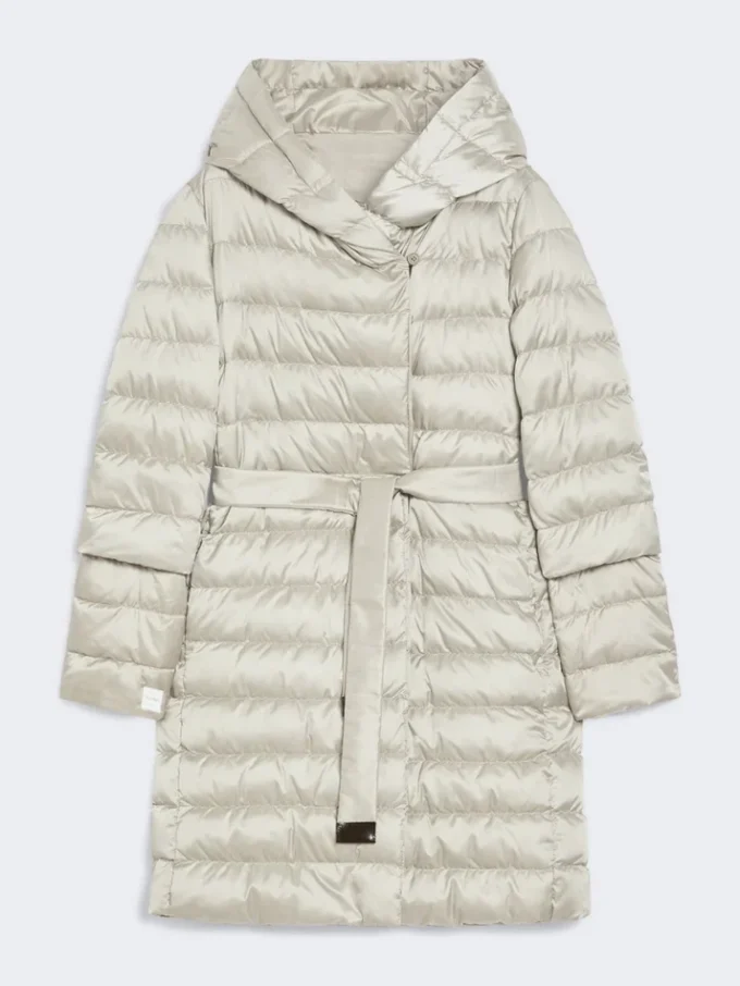 Vendbar dunjakke i vandafvisende satin, let
