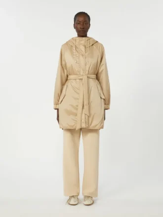 Vendbar, polstret parka i vandafvisende canvas, beige