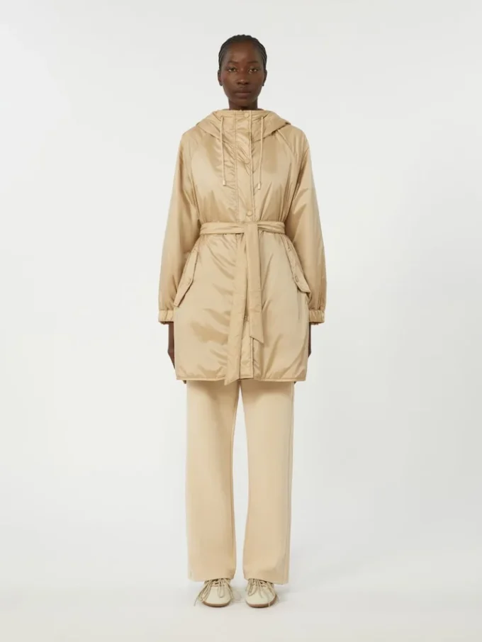 Vendbar, polstret parka i vandafvisende canvas, beige Vendbar, polstret parka i vandafvisende canvas, beige