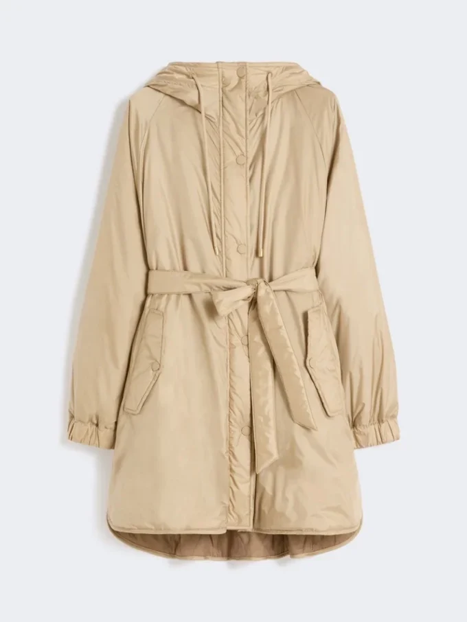 Vendbar, polstret parka i vandafvisende canvas, beige Vendbar, polstret parka i vandafvisende canvas, beige