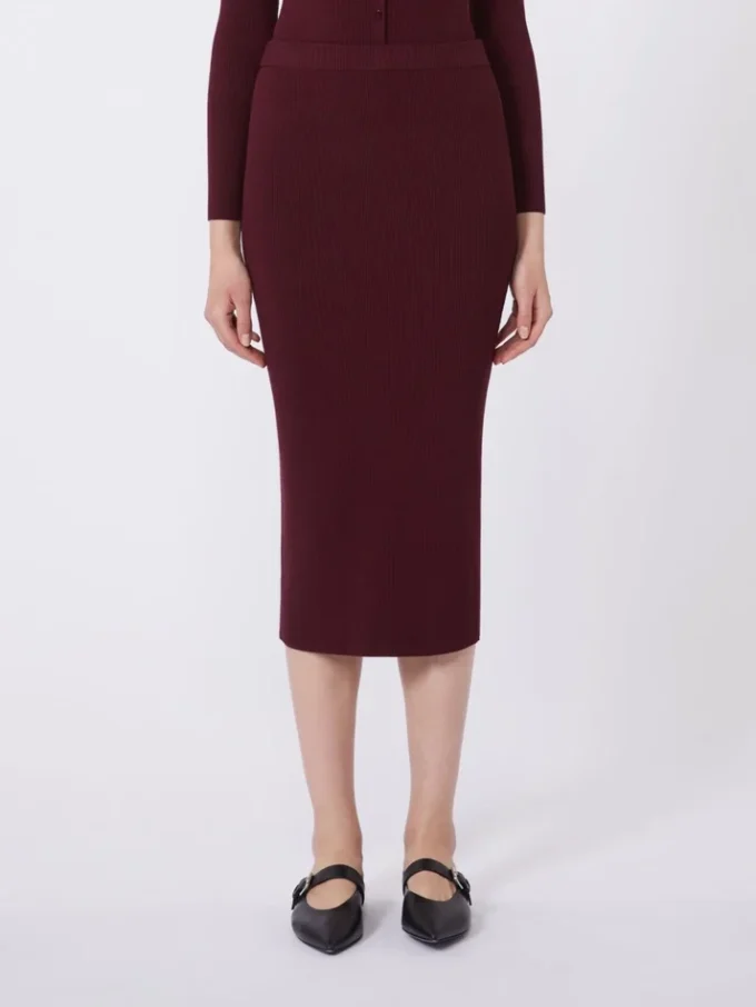 Viskose pencilskirt, bordeaux Viskose pencilskirt, bordeaux