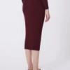 Viskose pencilskirt, bordeaux Viskose pencilskirt, bordeaux
