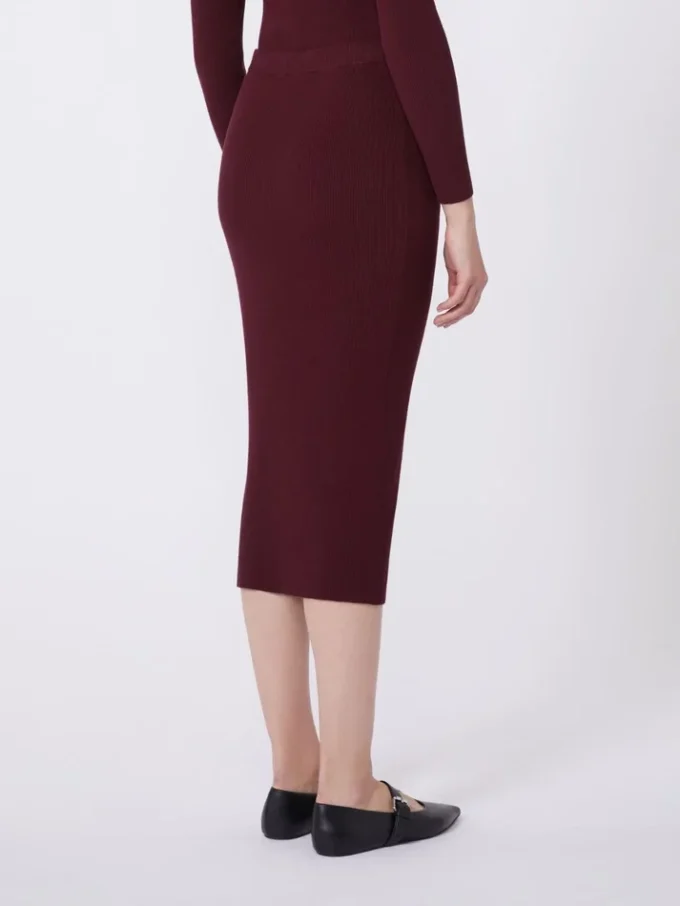 Viskose pencilskirt, bordeaux Viskose pencilskirt, bordeaux